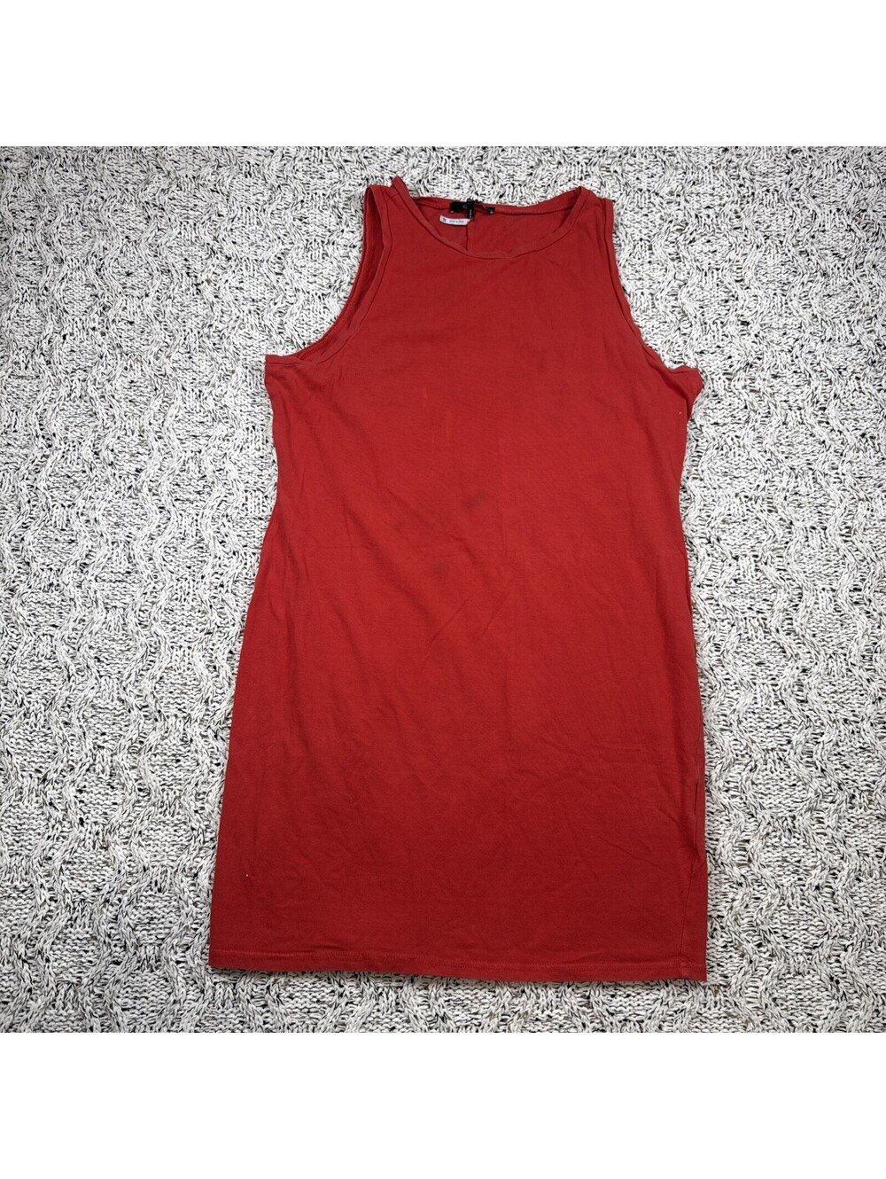 Energie Women's Long Tank Top Size XL Red Sleeveless Casual Stretch Top